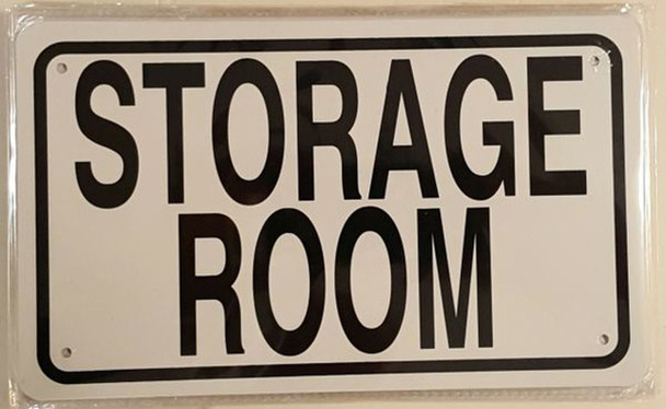 SIGNS STORAGE ROOM SIGN- WHITE ALUMINUM (ALUMINUM