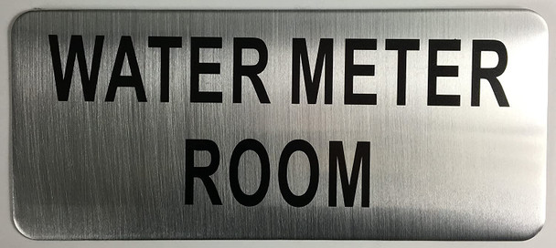 SIGNS WATER METER ROOM SIGN (BRUSH ALUMINIUM,