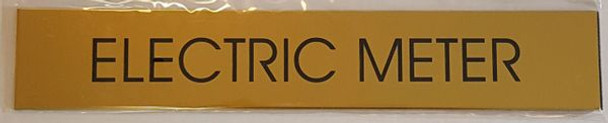Electric Meter Room Gold Sign (Gold