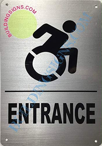 SIGNS Entrance Sign (Aluminium-Rust Free,Silver, Size 7X10)-(ref062020)