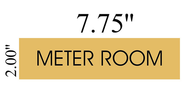 METER ROOM SIGN - Gold BACKGROUND