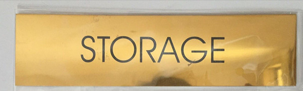STORAGE ROOM SIGN - Gold BACKGROUND