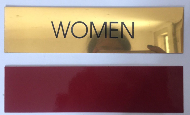 SIGNS Toilet WOMEN sign (GOLD