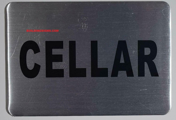 SIGNS Cellar Floor Sign (Silver,