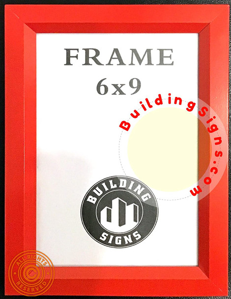 RED FIRE Department Inspection Frame 6X9