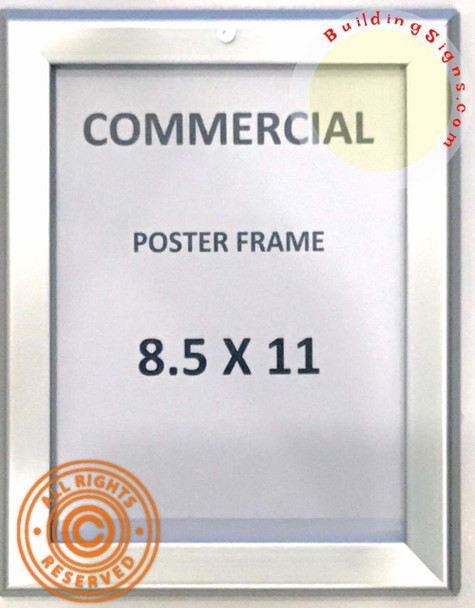 Elevator Poster Frame 8.5x11 (Silver, Heavy