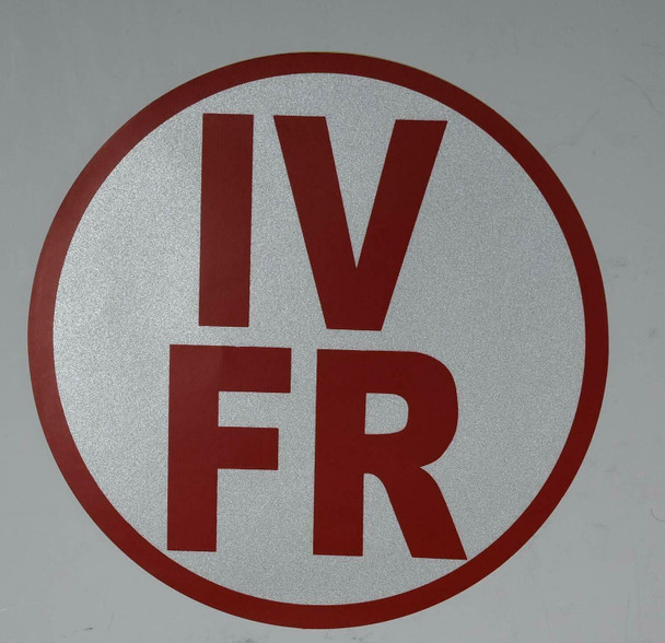 IV-FR Floor Truss Circular Sign (White,Reflective