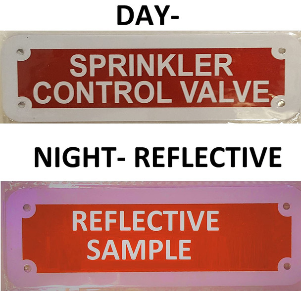 SIGNS SPRINKLER CONTROL VALVE SIGN- REFLECTIVE !!!