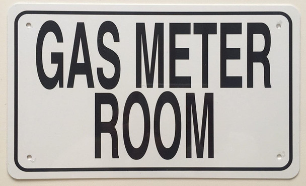 SIGNS GAS METER ROOM SIGN (White 6x10