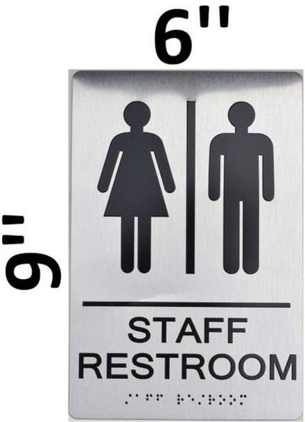 STAFF Restroom Sign ADA Sign -Tactile