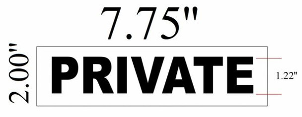 SIGNS PRIVATE DOOR SIGN (WHITE
