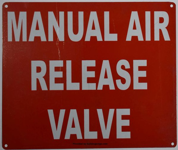 SIGNS MANUAL AIR RELEASE SIGN ( ALUMINIUM