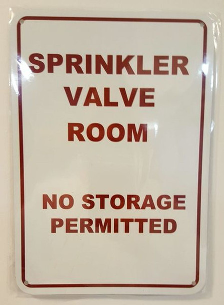 SIGNS SPRINKLER VALVE ROOM NO