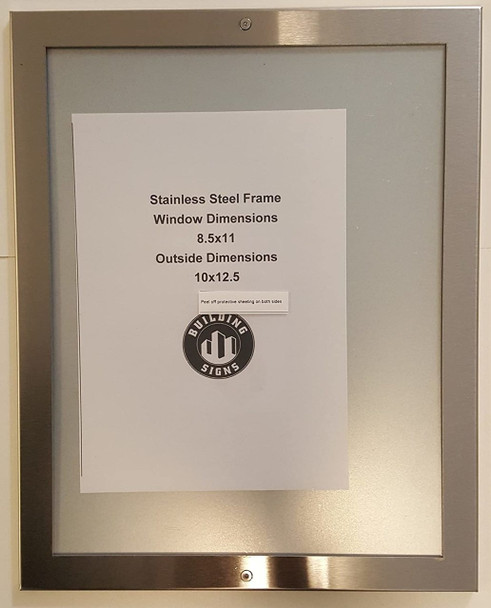 ELEVATOR PICTURE FRAME 8.5X11 stainless Steel-(ref062020)