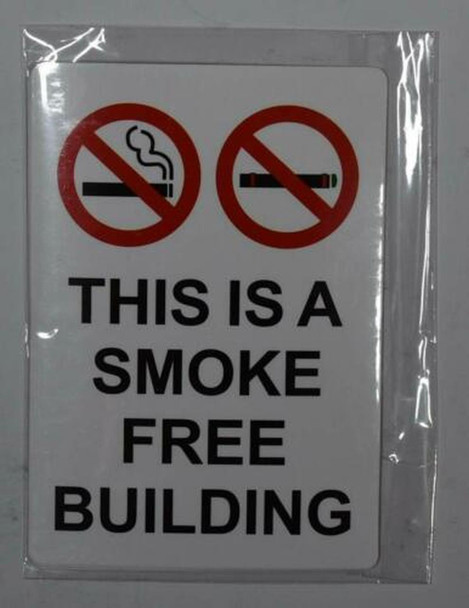 4 PCS -This is A Smoke Free Building Sticker