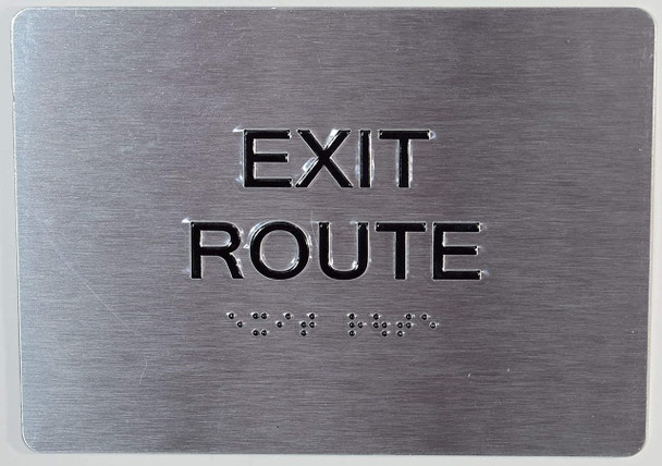 Exit Route Sign -Tactile Signs