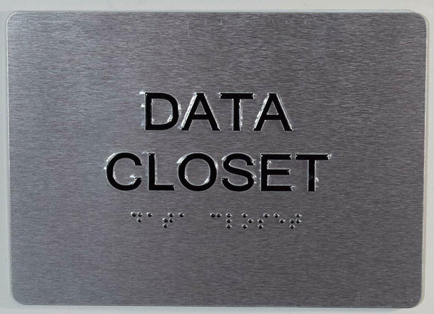 SIGNS Data Closet ADA Sign -Tactile Signs