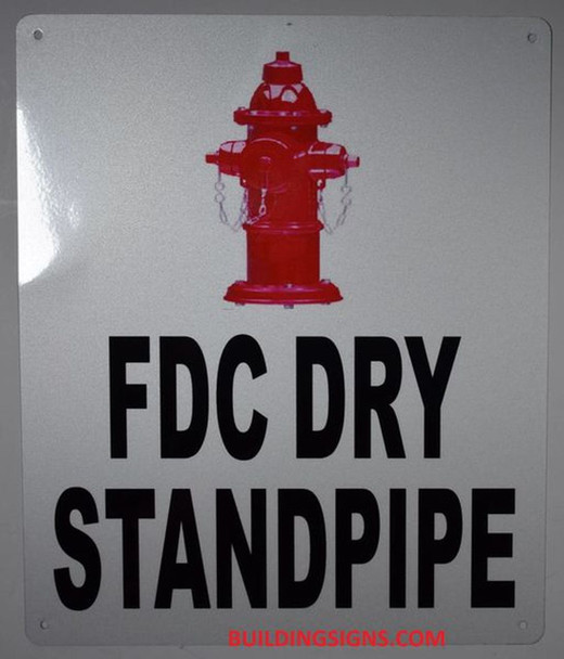 FDC Dry Standpipe sign (WHITE 12X16