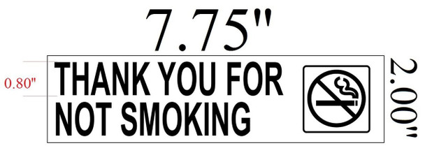 SIGNS THANK YOU FOR NOT SMOKING Sign-