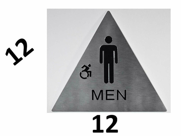 CA ADA Men Restroom Sign -Tactile