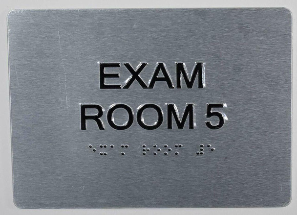 SIGNS EXAM Room 5 Sign with Tactile