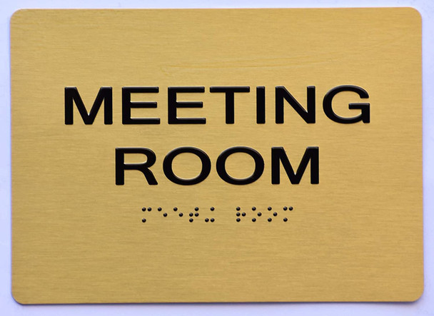 Meeting Room Sign- Gold,