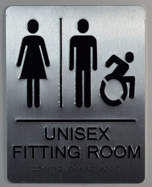 SIGNS Unisex Fitting Room Sign with Tactile