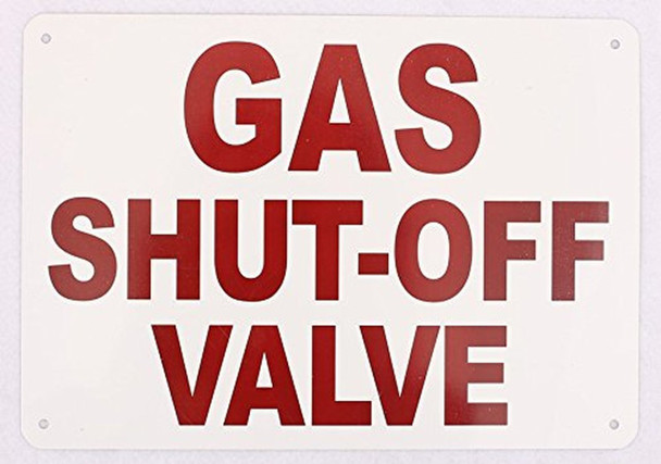 SIGNS Gas Shut-Off Valve Sign