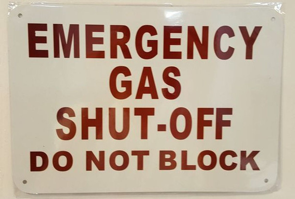 SIGNS Emergency Gas Shut-Off Do