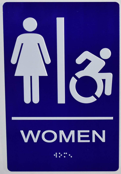 SIGNS Woman Restroom accessible Sign