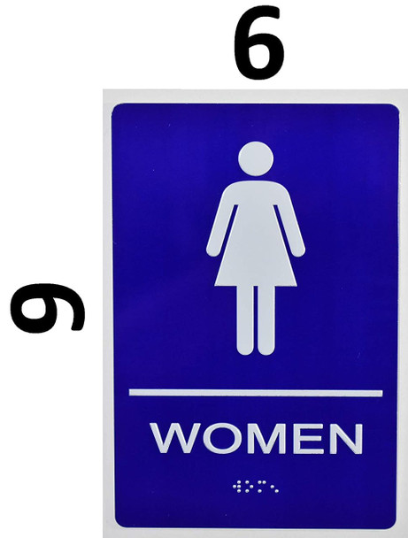 SIGNS Woman Restroom Sign -Tactile