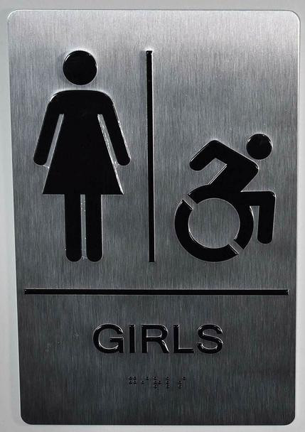 Girls accessible Sign -Tactile Signs Tactile