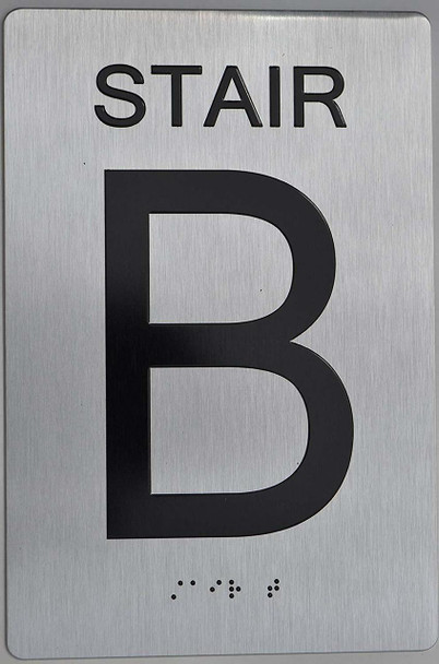 SIGNS STAIR B ADA Sign -Tactile Signs