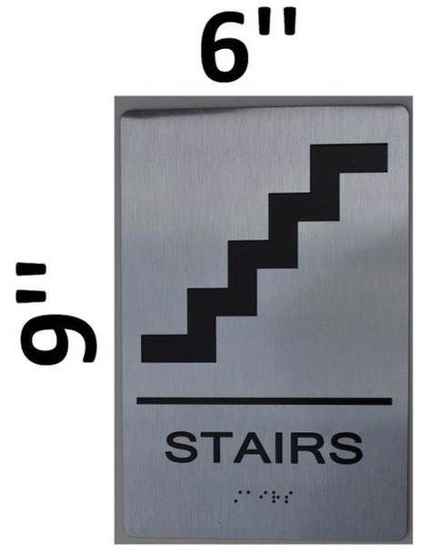 SIGNS STAIRS ADA Sign -Tactile Signs (Aluminium,