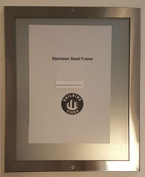 Elevator Certificate Frame 7x8 Stainless Steel-(ref062020)