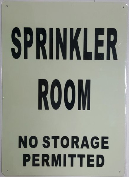 SIGNS SPRINKLER ROOM NO STORAGE PERMITTED SIGN