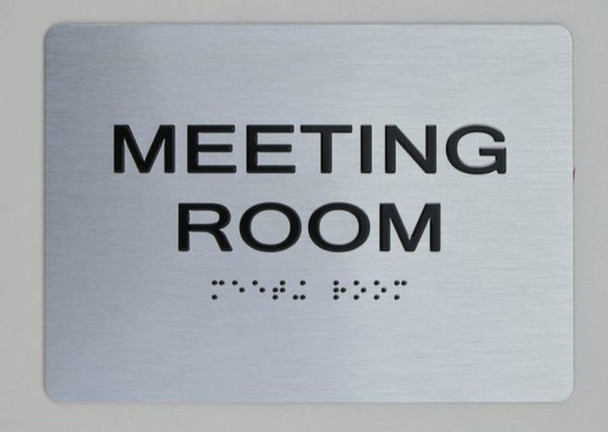 Meeting Room ADA-Sign -Tactile Signs (Aluminium,