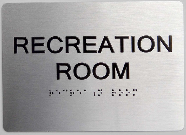 Recreation Room ADA-Sign -Tactile Signs (Aluminium,