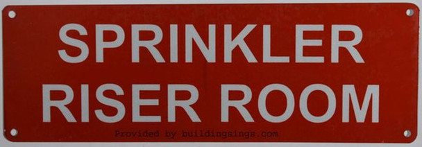 Sprinkler Riser Room Sign(Aluminium,Reflective Signs, RED