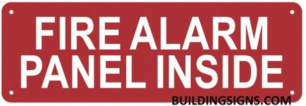 FIRE Alarm Panel Inside Sign -