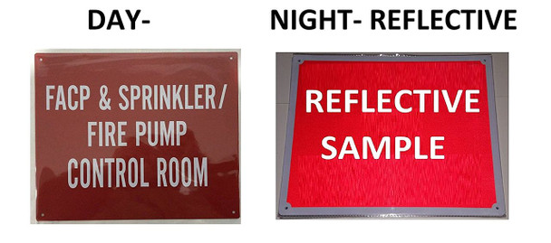 Sprinkler FIRE Pump Control Room Sign- RED -