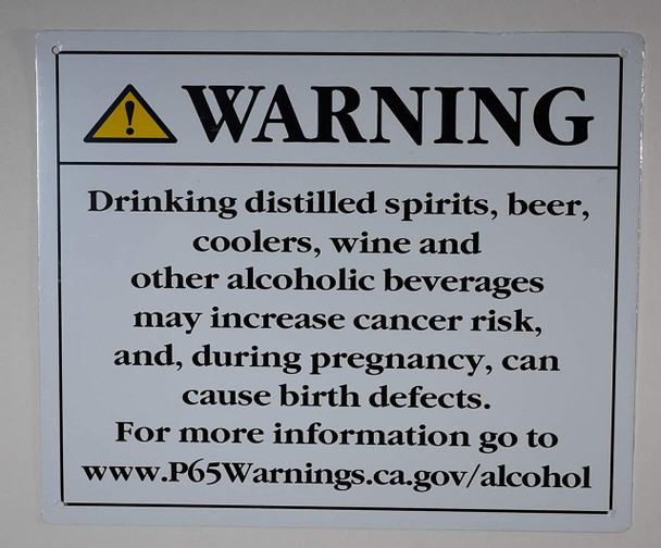 SIGNS California Prop 65 Alcohol Warning Sign-The