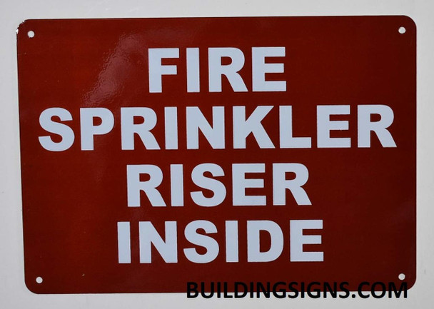 FIRE Sprinkler Riser Inside Sign