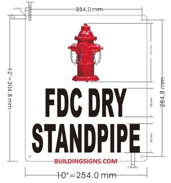 FDC DRY STANDPIPE SIGN