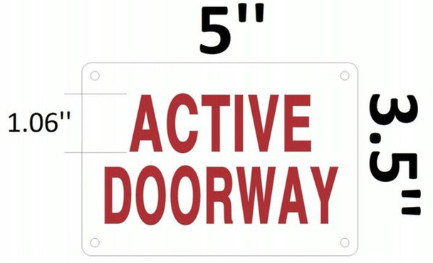 SIGNS Active Doorway Sign (Aluminium Reflective, RED