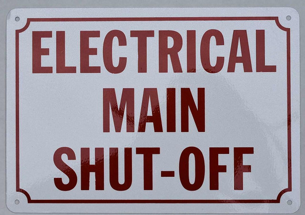 SIGNS Electrical Main Shut Off