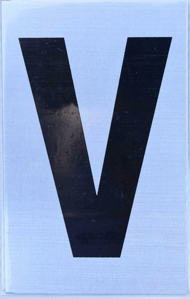 Apartment Number Sign - Letter V