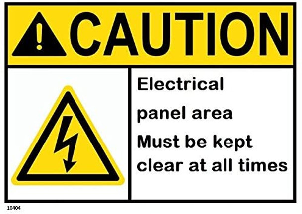 SIGNS Electrical Panel sign (White ALUMINUM,7x10)-(ref062020)