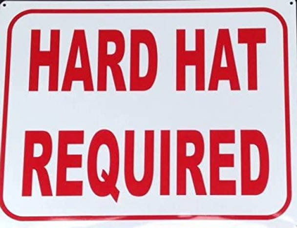 SIGNS HARD HAT REQUIRED SIGN (Aluminum !!)