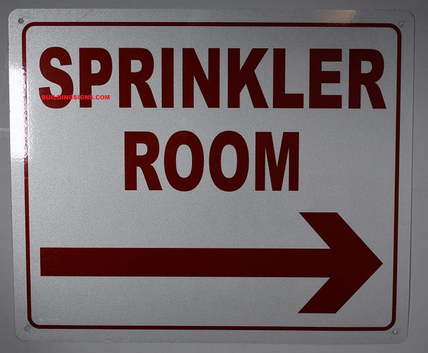 SPRINKLER ROOM RIGHT SIGN (ALUMINUM SIGNS